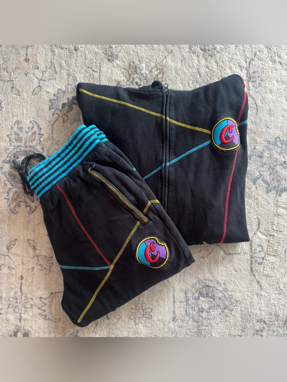 Cookies Black Zip-up and Jogger Pants.